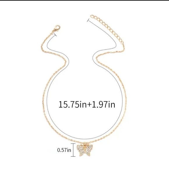Gorgeous Butterfly Pendant Necklace - An Elegant Clavicle Chain for Women - Picture 3 of 4